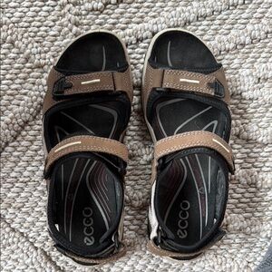 Ecco Brown and Black Sandals